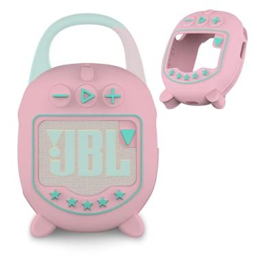 Imagem de JCHPINE Capa de silicone para alto-falante Bluetooth JBL Clip 5 ultra portátil, acessórios de proteção para alto-falante JBL Clip 5 Pro Sound Bluetooth Stand Up (apenas capa) (rosa)