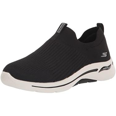 Imagem de Skechers Tênis feminino Go Walk Arch Fit Iconic, Preto, 7.5 Wide
