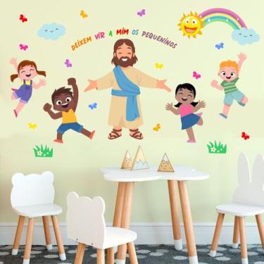Imagem de Adesivo De Parede Infantil Jesus Kids Grande - Magazine do Adesivo