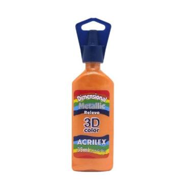Imagem de Dimensional Relevo Metallic 35ml ACRILEX, Laranja