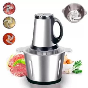 Imagem de Moedor Carne Legumes Temperos Caseiro Elétrico 3L Inox 220V - Hyllis