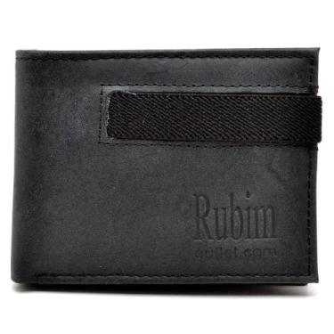 Imagem de Carteira Masculina Couro Fechamento Elástico Porta Cartões - Rubim Cal