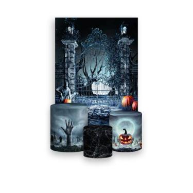 Imagem de Painel De Festa Vertical 1,50 x 2,20 + Trio De Capas Cilindro - Noite 
