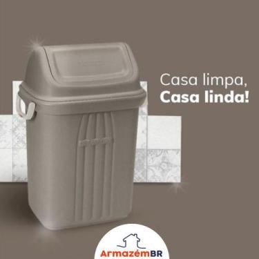 Imagem de Lixeira 19l Com Tampa Basculante Alças Áreas Externas Casablanca - 279