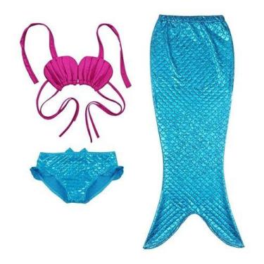 Imagem de Cauda De Sereia Com Biquíni Sem Nadadeira Infantil Menina - anjo da ma