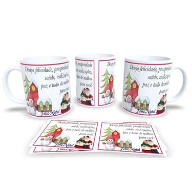 Imagem de Canecas de Porcelana Personalizadas Natal 3 - Estampa Sublimada, Mod.4