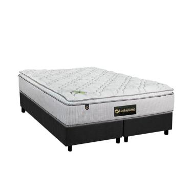Imagem de Conjunto Box King: Colchão Molas Luckspuma Bonnel Trade + Base CRC Suede Gray(193x203)