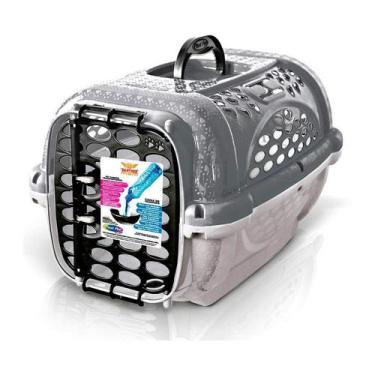Imagem de Caixa de Transporte Panther Pop Plast Pet Taupe para Cães e Gatos - Ta