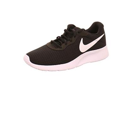 Imagem de NIKE Tênis masculino Tanjun, cabedal de tecido respirável e amortecimento leve e confortável, Preto, branco 011, 13