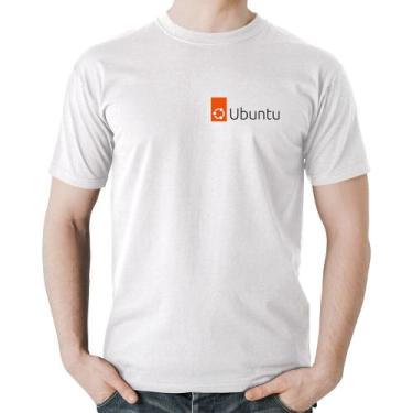 Imagem de Camiseta Algodão Ubuntu Linux - Foca na Moda, Branco, M