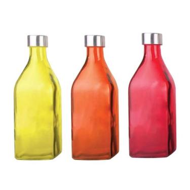 Imagem de 3 un garrafas sortidas de vidro tampa inox scotch água suco - Tuut