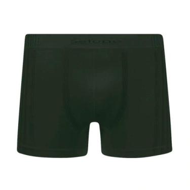 Imagem de Cueca Boxer Selene Linie Poliamida Sem Costura Verde Militar