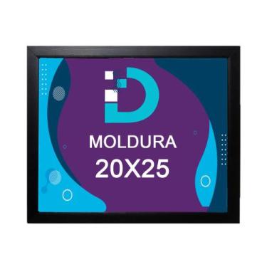 Imagem de Moldura Preta 20x25 Com Fundo Em Eucatex Para Decoração e Arte Artesan