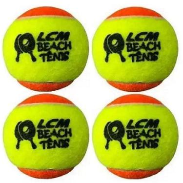 Imagem de Kit 4 Bola De Beach Tennis LCM conf Normas Oficiais Cbt Usta