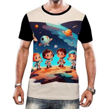 Imagem de Camisa Camiseta Crianças Astronautas Planetas Galáxias 9 - Enjoy Shop,