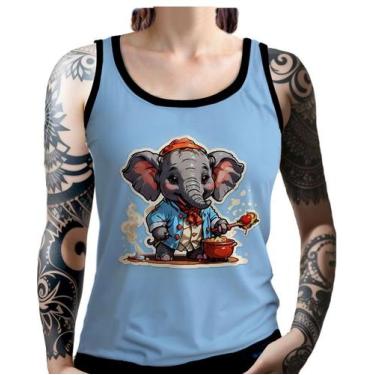 Imagem de Regata Camiseta Tshirt Chefe Elefante Cozinheiro Cozinha 3 - Enjoy Sho