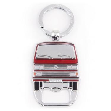 Imagem de BRISA Coleção VW – Chaveiro Volkswagen Chaveiro Acessório Porta-chaves com abridor de garrafa em design de ônibus T3, T4, T5, T3 Bus/Vermelho, One Size, Ônibus Vw T3
