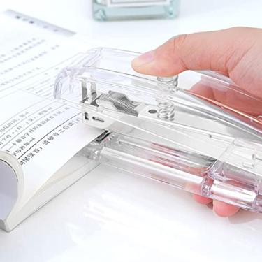Imagem de Grampeadores para Mesa, Grampeador Elétrico Grampeador de Aperto Confortável Grampeador de Estilo Minimalista Economia de Trabalho Grampeador Fácil de Metal Acrílico Grampeador