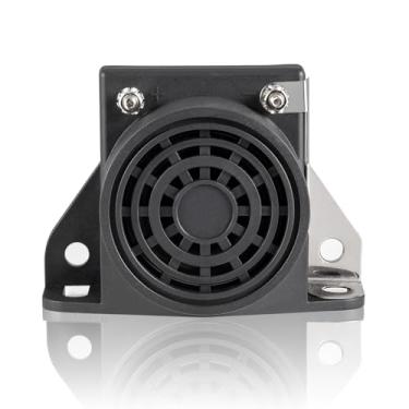 Imagem de banhao Alarme de reserva de carro, 107 dB 12 V-48 V CC à prova d'água industrial resistente alarme de aviso reverso com tom de bipe super alto para caminhão, van, frete, carro, caminhão, veículos