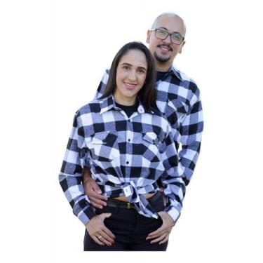 Imagem de Camisa Xadrez Casal Namorados Flanela Mg Longa Festa Junina - Maximus,