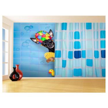 Imagem de Papel De Parede Animal Cão Petshop Banho Tosa 3,5M Anm404 - Você Decor