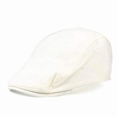 Imagem de Boina masculina ajustável lisa confortável xthree, Branco