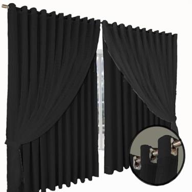 Imagem de cortina blackout para sala e quarto Jade 4,00 x 2,50 preto