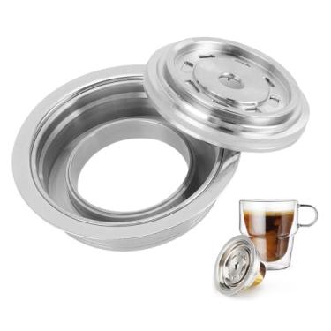 Imagem de Adaptador de Cápsula de café para Delonghi ENV135 para GCA1 para Next POP, Aço Inoxidável Com Adesivos Colher Escova Conversor de Cápsulas de café (80ml)