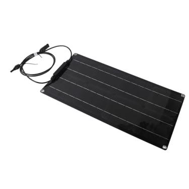 Imagem de Painel Solar Monocristalino de Alta Eficiência de 100w, Carregador Solar Portátil Leve para RV, Barraca, Barco, Teto, Cabine, Com Design Ligeiramente Dobrável