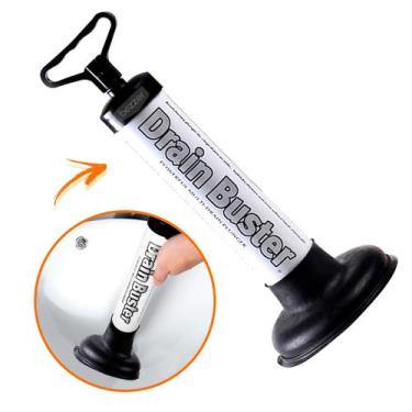 Imagem de Desentupidor Manual Pistão De Alta Pressão Para Pia Cubas Cano Tanque 