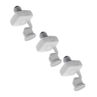 Imagem de KIT 3 Sensor de Presença com Soquete E27 Multifuncional Qa17M – 6 Modos de Automação | Fotocélula Integrada | Para Lâmpadas LED, Incandescentes ou Fluorescentes Qualitronix
