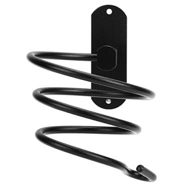 Imagem de Soltor de Cabelo, Soprador de Banheiro Montado No Banheiro, Organizador de Rack Pendurado, Perfurando Preto à Prova d'água e Enferrujamento do Secador de Cabelo de Cabelos de Cabelos