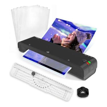 Imagem de Kit Plastificadora Yamax A4 Lm400 127V e 220V  Refiladora  5 Folhas de