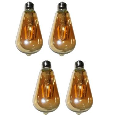 Imagem de Lampada De Led Multi Filamento Kit 4 Uni Vintage Bivolt Retro Decoraçao Casa Quintal Varanda Iluminaçao