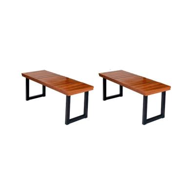 Imagem de Banco 2 Lugares Capri Marrom e Preto 170 cm