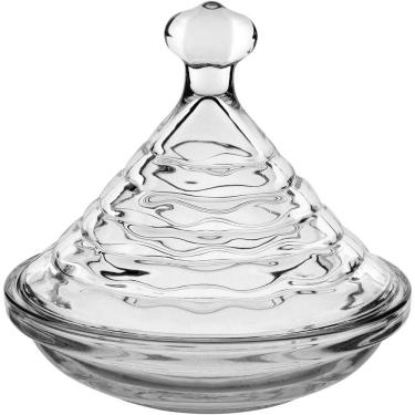 Imagem de Potiche Redondo Home&co Com Tampa Vidro 11x12x12cm Transparente Bomboniere