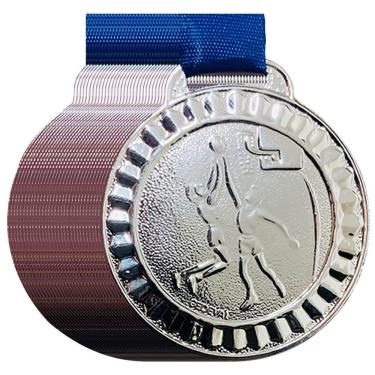 Imagem de Kit 20 Medalhas 4,5cm Basquete Premiação Escola Basquetebol prata