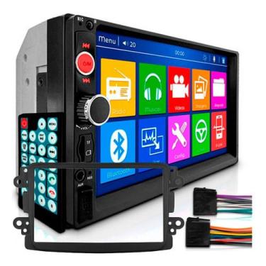 Imagem de Kit central multimidia MP5 7 pol com moldura duster kwid oroch logan sandero 2007 A 2014