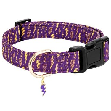 Imagem de Gelwoo Coleiras personalizadas, coleiras ajustáveis para filhotes com fivela de segurança para cães pequenos, médios e grandes, coleira fofa e exclusiva com estampa de cereja rosa para cães meninos e