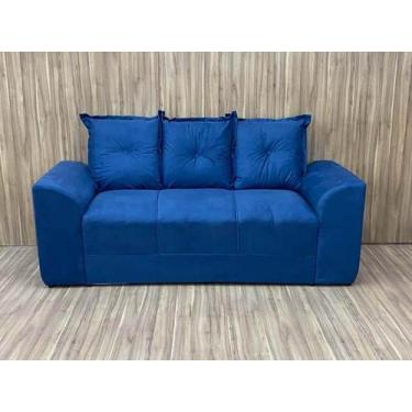 Imagem de Sofá 3 Lugares Azul 910 Modelo Porto - Alpoim