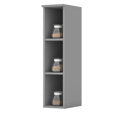 Imagem de Armario Aereo Com Nicho MDF 20 cm Americana C360 Cinza Henn