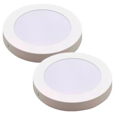 Imagem de Kit Luminária Plafon LED Redondo de Sobrepor 24W - 4000K Com 2 Unidade