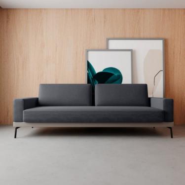 Imagem de Sofa Smart 3 Lugares 210 Neo Mescla Cinza Claro e Chumbo