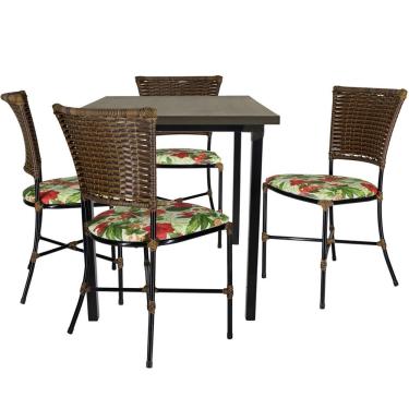 Imagem de Mesa Cozinha Cadeiras Gramado Argila Jogo De Jardim