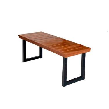 Imagem de Banco 2 Lugares Capri Marrom e Preto 170 cm - Paonanda