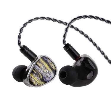 Imagem de Linsoul Kiwi Ears Étude in Ear Monitor, 3BA+1DD+1BN Hybrid Driver IEM, fones de ouvido para jogos, fones de ouvido estéreo HiFi com fio com cabo destacável de 2 pinos para músicos audiófilos