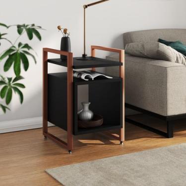 Imagem de Mesa de Apoio Cabeceira Baú de Cama para Quarto Industrial Marrocos Ba