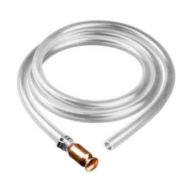 Imagem de QccHieUs Mangueira de sifão agitadora, tubo de PVC, bomba de transferência de combustíveis, mangueira autoescorvante multifuncional transparente para gasolina, 5 Metros