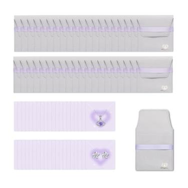 Imagem de Qryval Bolsas de joias de microfibra com faixa de seda 8 x 8 cm, bolsas de embalagem de joias extra grossas e premium, sacolas de presente pequenas de luxo para pulseira, colar, brincos, anéis