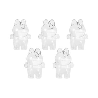 Imagem de Estojo De Boneca Transparente Estilo Macaron 2025 LABUBU Popmart Bubbl